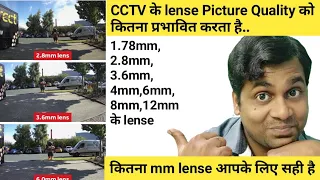 CCTV cameras lenses type & Complete Defination! Difference among 2 8mm,4mm,6mm,8mm,12mm lenses !