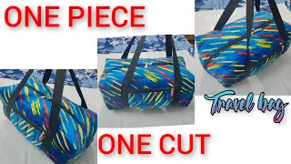 Big Travel Bag from One piece of cloth DIY TUTORIAL कपड़े के एक पीस से बनाएं बड़ा सा ट्रैवल बैग