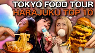 Tokyo Food Tour: Harajuku Top 10 | Japan Guide 4K