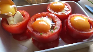 Just put an egg in a tomato and you will be amazed! Breakfast recipe | ASMR