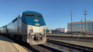 Amtrak arriving in Roseville, California 1-9-22