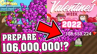 Buy Gems to 106,000,000 [Valentine's Week Preparation] ! | Growtopia