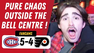 PURE CHAOS OUTSIDE THE BELL CENTRE ! | MTL 5-4 PHI (SO) | FANCAM