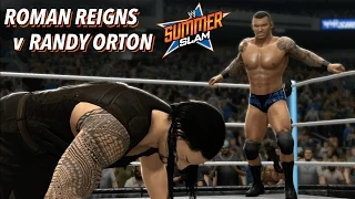 WWE2K14 SummerSlam 2014 Roman Reigns vs Randy Orton