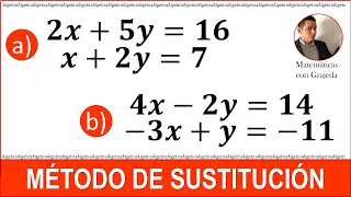 Método de sustitución | Sistemas de ecuaciones de 2x2. Parte 1