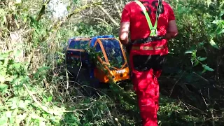 Balisage sur chantier situé en bordure de la réserve du marais d’Harchies à Hensies, Hainaut