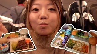 China Airlines PREMIUM ECONOMY FOOD! New York to Taipei (16 Hour Flight)