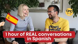 1 Hour Of Real Spanish Conversations (With Subtitles) 📝 Spanish Listening And Speaking Practice👂