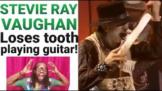 SRV loses tooth on stage playing guitar(Life without You Reaction,Capitol theatre)