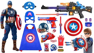Captain America Toys Collection Unboxing Review-Cloak，Mask，gloves，pistol，Shield，Laser sword
