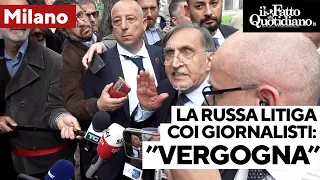 La Russa sbrocca coi giornalisti: "Vergognatevi, zitti. Col Fatto non parlo". Poi viene contestato