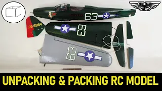 Unpacking & Packing RC model - KINGCOBRA P-63 Pretty Polly - Aeroclass Hobby