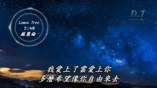 Lemon Tree(檸檬樹)--蘇慧倫【 動態歌詞 Lyrics 】『我一天一天更愛你 我不管不管不管愛會苦苦地』【D.T】推薦聆聽歌曲