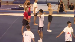 EUROPEAN GYMNASTICS MAG JUNIOR TRAINING CAMP THESSALONIKI 2022 - STRETCHING AND ARTISTIC JUMPS