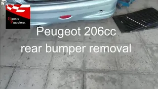 PEUGEOT 206 CC rear bumper removal