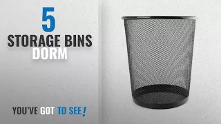 Top 10 Storage Bins Dorm [2018]: Tied Ribbons Metal Mesh Dustbin For Office Big | Dustbin For