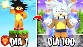 SOBREVIVÍ 100 DÍAS en UN SOLO BLOQUE de DRAGON BALL en MINECRAFT HARDCORE y esto sucedió...