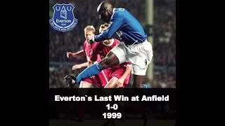 Everton's Last win at Anfield was in 1999 (1-0) | 3 Red Cards | #MerseysideDerby