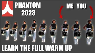 HOW TO play Phantom Regiment 2023 snareline LOT warm up