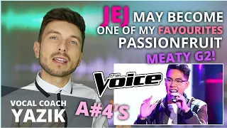 Vocal Coach YAZIK reacts to Jej Vinson - Passionfruit (The Voice US)