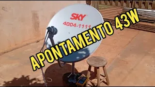 Apontamento para o satélite Intelsat 11 43W Sky