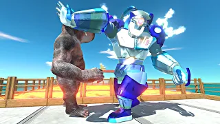 Ice Metal Goro vs Mutant Primates on Hell Bridge - Animal Revolt Battle Simulator