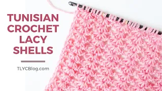 Pretty Crochet! Learn the Tunisian Crochet Lacy Shells Stitch *VIDEO TUTORIAL + EASY PATTERN*