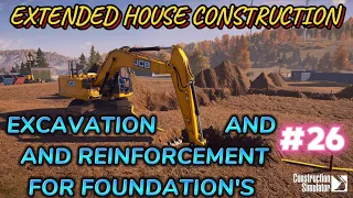 EXTENDED HOUSE CONSTRUCTION II excavation and reinforcement for foundation :- CS3