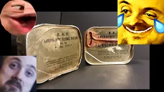 Forsen Reacts to 1945 RAF Emergency Rations & 1900 British Perfectly Preserved Tin Review MRE Test