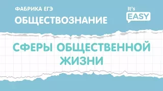 ЕГЭ по обществознанию. Сферы общественной жизни.