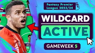 FPL BEST GW5 WILDCARD DRAFT! 🔥 | Fantasy Premier League 23/24