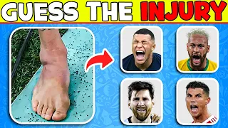 Guess the INJURY + BODY + Song of Football Player 🏆⚽ Ronaldo, Messi, Mbappe, Neymar