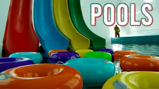 POOLS - An Eerie Poolcore Liminal Space Game with MC Escher & Jared Pike Inspired Architecture!