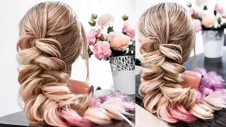 Пышная Коса наизнанку. Прически на 1 сентября. Hairstyles ©LOZNITSA