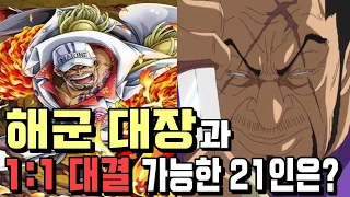 [원피스] 해군 대장과 1:1 맞다이 가능한 21명은? (맞치기, 대결)