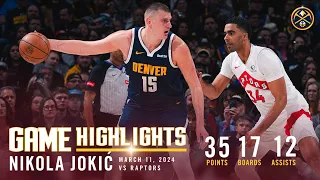 Nikola Jokić With a MONSTER Triple-Double | Full Game Highlights vs. Raptors 🎥