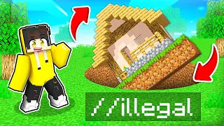 NOOB vs PRO Yapı Kapışmasında //İLLEGAL Modu ile Trolledim! - Minecraft