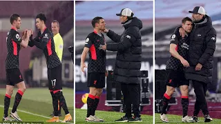 Milner getting angry after being substituted 😲, Then hugs after goal😂