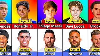 AGE of Famous Footballers and their Children #messi #ronaldo #mbappe #halland