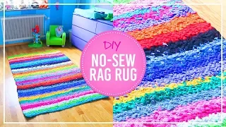 DIY No Sew Rag Rug