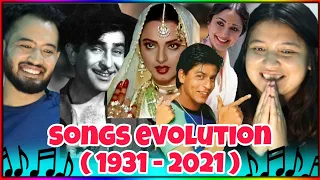 Evolution Of Hindi Film Songs(1931 - 2021) || Most Popular Song Each Year || MUZIX | Reaction