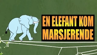 En elefant kom marsjerende | Norske barnesanger med animasjon