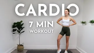 7 minute CARDIO BURNOUT | No Equipment Fat Burning Workout Routine