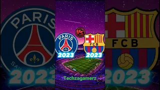 PSG 2023 VS Barcelona 2023  (Messi, Neymar, Lewandowski, Mbappe) 🔥💪 #shorts