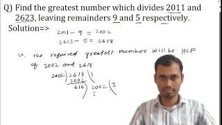 Find the greatest number which divides 2011 and 2623 leaving remainders 9 and 5 respectively