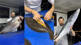 Turkish seafood chef Faruk GEZEN crazy recipes 🐟🦞 #farukchef #farukgezen