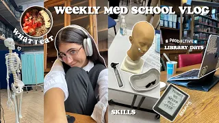 Productive Weekly Vlog✨ Med School, What I Eat , Studying, Falling into Routine ✨