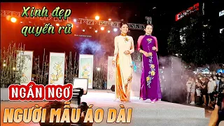 Vietnamese models wear graceful Ao Dai on the catwalk on the streets of Saigon | STN review