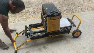 Dewalt planer on compound miter saw stand