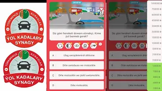 Millioner - Ýol Kadalary Synagy Türkmenistan ( Google Play ) Türkmen dilinde ulanyp  / Туркменистан